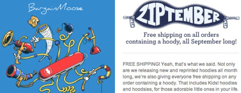 Threadless: Free Shipping with Hoody or Hoodsie