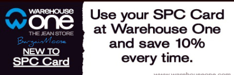 SPC: 10% Off Now at Warehouse One 