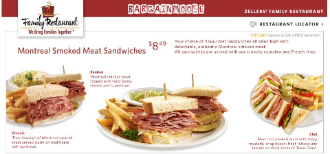 ZellersRestaraunts Canadian Freebies: Free Appetizer at Zellers Restaurants