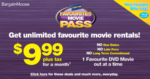 Blockbuster Blockbuster: Favourites Monthly Movie Pass for $9.99