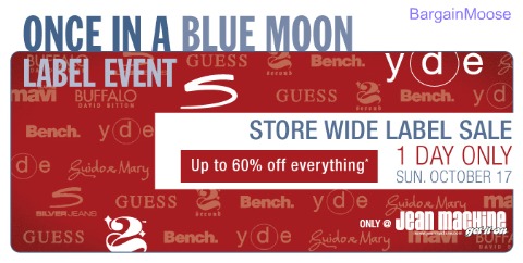 Jean Machine: Up to 60% Off Label Event (Sun) (Ont)