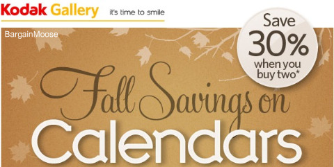 Kodakgallery.ca: 30% Off Set of 2 Calendars Coupon Code