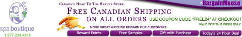 Spa Boutique Canada: Free Shipping Coupon Code