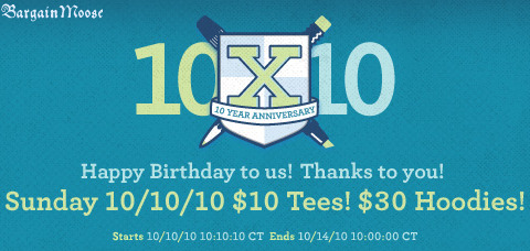 Threadless: $10 Tees, $30 Hoodies   Happy Birthday!