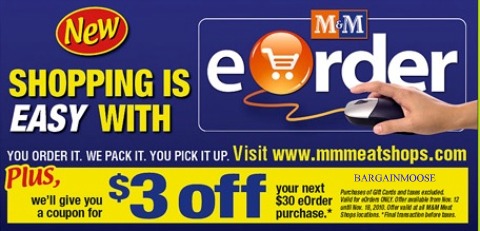 M&M Meat Shops: Order Online Get $3 Off Coupon