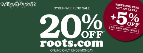 RootsCanada Roots Canada: Cyber Weekend Sale