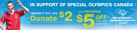 Sportchek: Donate $2 & Get Free $5 Coupon