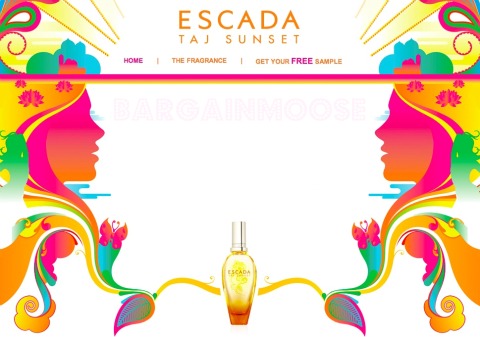 Canadian Freebie: Sample of Taj Sunset by ESCADA