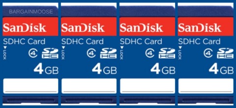 eBay: SanDisk SDHC Memory Card 4GB Class 4   63% Off