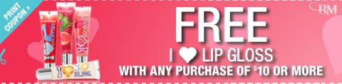 Bath & Body Works: Free I Love Lipgloss with $10 Purchase Printable Coupon