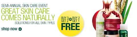 Body Shop: Semi Annual Skin Care Event B2G1 Free! Photo Body Shop: Semi Annual Skin Care Event B2G1 Free!