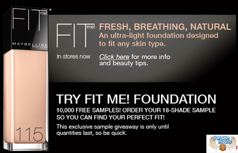 Maybelline 10,000 Free Maybelline Foundation Samples