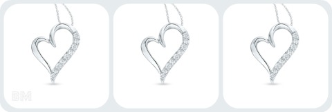 Peoples Peoples: Diamond Accent Tilted Heart Pendant $29.99 (Orig. $69.99)