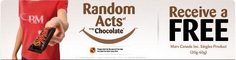 Mars Canadian Freebies: Free Mars Chocolate Bar Coupon from Save.ca