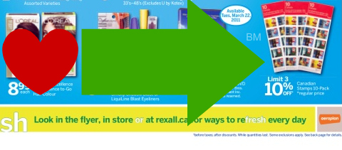 Rexall Rexall Canada: 10% Off Canadian Stamp 10 Packs
