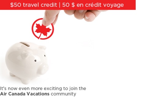 Air Canada Vacations: Like On Facebook And Get $50 Credit Photo Air Canada Vacations: Like On Facebook And Get $50 Credit