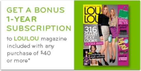 Fruits And Passion: Free LouLou Magazine Subscription With $40 Purchase Photo Fruits And Passion: Free LouLou Magazine Subscription With $40 Purchase