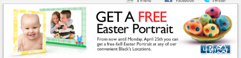 Blacks Canadian Freebies: Free Easter Portrait at Blacks