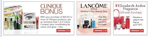Sears Canada: Clinique, Lancome & Elizabeth Arden Beauty Bonuses