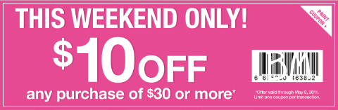 Bath & Body Works Canada: $10 off $30 Printable Coupon