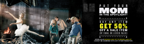 Bench Bench Canada: Buy Regular Item get 50% off Sale Item