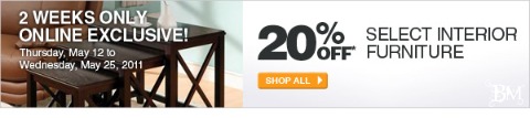 Home Depot Canada: 20% Off Interior Furniture