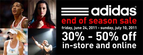 Shopadidas.ca End Of Season Sale (30% To 50% Discount)