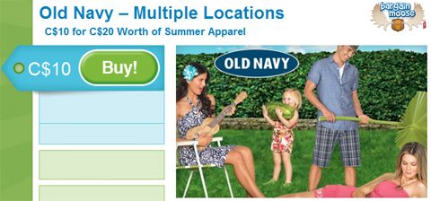 Groupon Old Navy Canada Super Deal! 