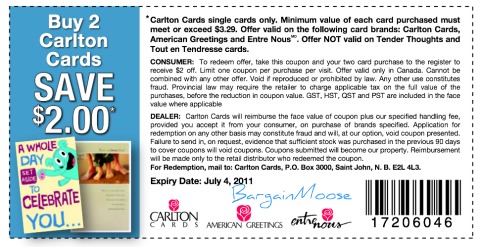 Carlton Cards Canada Printable Coupon: Save $2 When You Buy 2 Photo Carlton Cards Canada Printable Coupon: Save $2 When You Buy 2