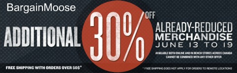 Bench Canada: Extra 30% Off Reduced Items Photo Bench Canada: Extra 30% Off Reduced Items