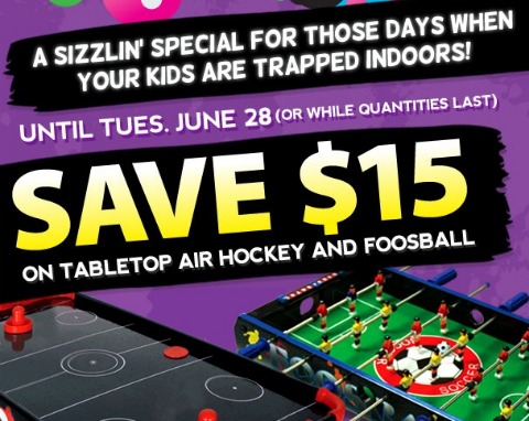 Mastermind Toys: Save $15 Off Tabletop Air Hockey And Foosball