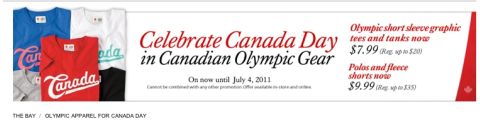 The Bay: Up To 70% Off Olympic Gear For Canada Day Photo The Bay: Up To 70% Off Olympic Gear For Canada Day