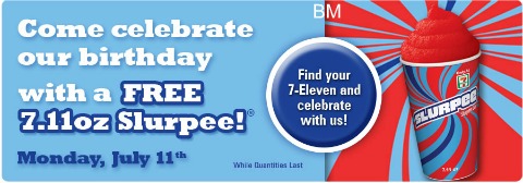 711 Canadian Freebies: Free Slurpee at 711 on July 11th