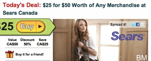 Buytopia Buytopia: $25 for $50 Worth at Sears Canada