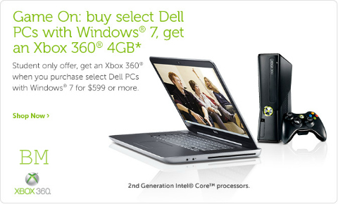 Dell Canada Dell Canada: Buy a Dell Get a Free XBOX For Students
