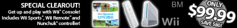 Gamestop Canada: Nintendo Wii Bundle $99.99 + Power Sale