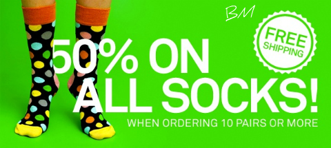 HappySocks Happy Socks: 50% Off on 10 Pairs or More