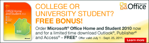 Staples Staples: Microsoft Office Student Deal 3 Free Apps with Purchase