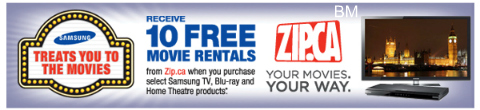 The Source Canada: 10 Free Movie Rentals with Select Samsung Purchases