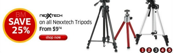 The Source: 25% Off Nexxtech Tripods