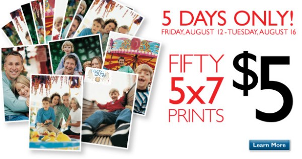 Blacks Blacks Canada: 50 5x7 Prints for $5!