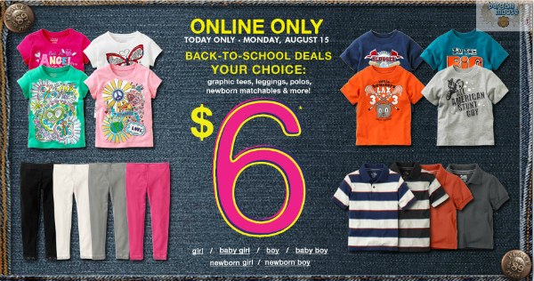 The Childrens Place: $6 Monday