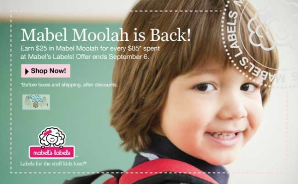Mabels Labels: Earn $25 Mabel Moolah on $85 Spend