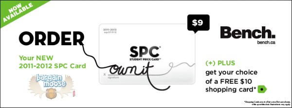 SPC Student Price Card 2011 2012