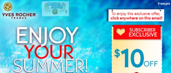 YvesRocher Yves Rocher: $10 Off $40 and Free Shipping Coupon Code