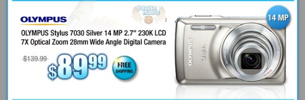 newegg Newegg Canada: Olympus Stylus 14MP 7X Optical Zoom Wide Angle Digital Camera $89.99 (Was $139.99)