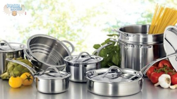 searscanada Sears Canada: Heritage 12 Piece Stainless Steel Cookware Set Save $400