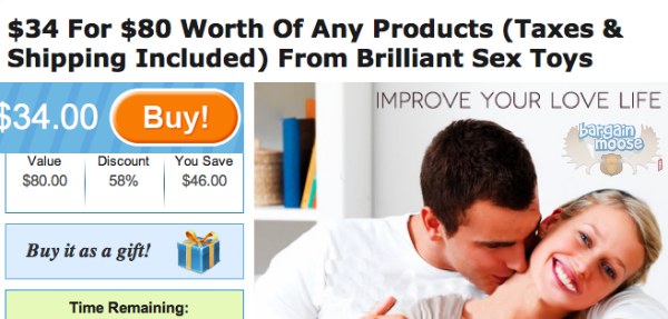 DealTicker: $34 For $80 Worth Of Any Products From Brilliant Sex Toys (NSFW)
