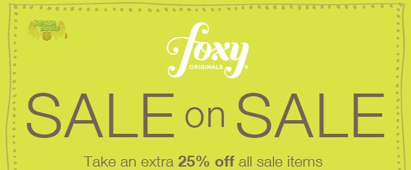 FoxyOriginals: Extra 25% off Sale Items Coupon Code