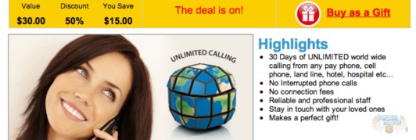 livingdeal LivingDeal: $15 For 30 Days Of Unlimited Calling World Wide From WorldWide Calling ($30 Value)